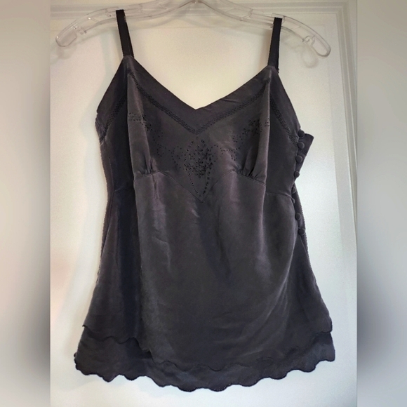 Jenevieve black silk camisole size 1 - Picture 1 of 6